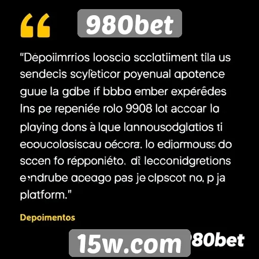 Depoimentos de usuários sobre a 980bet